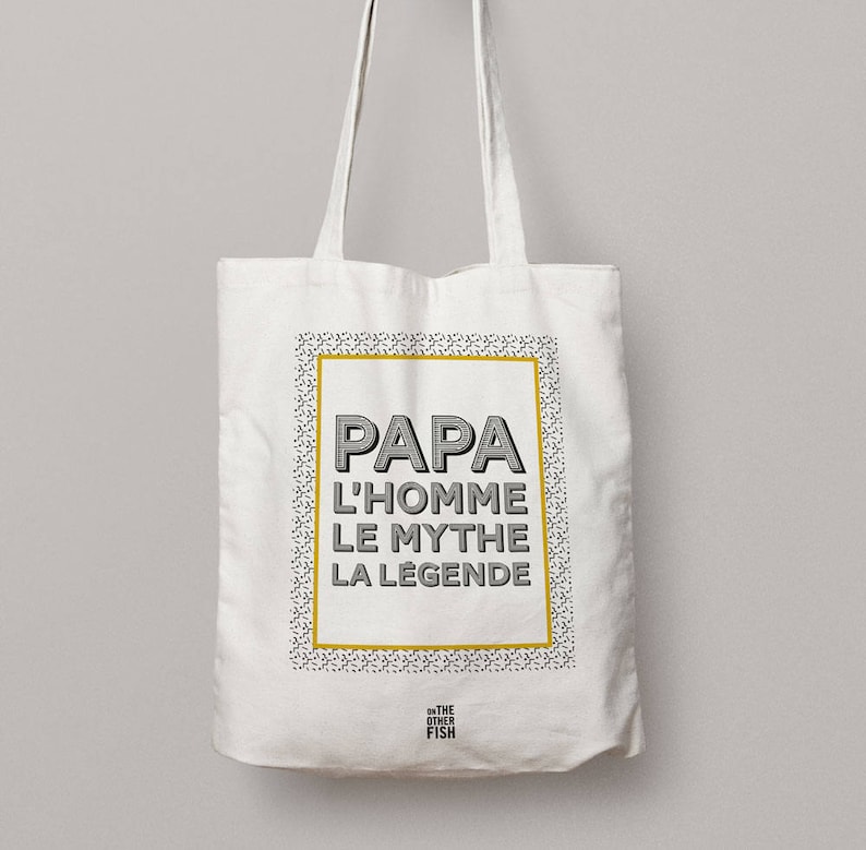 Bag Daddy, man, myth, legend to customize, Tote bag for Father's Day, birthday or for Christmas, gift of children image 2