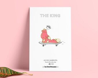 Pin, brooch, jewelry - Pink cat - King cat - catlovers - cute - fluffy - meow