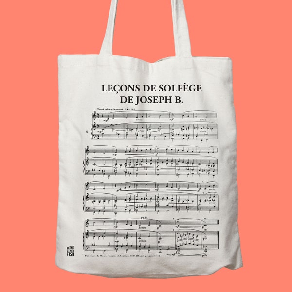 Sac Tote bag - Musique - Solfège - à personnaliser