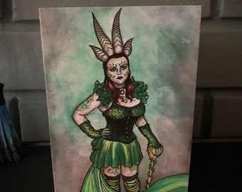 Luxury Card - Dragon Lady Fantasy Witch Wiccan Fairytale Pagan Alternative Environmentally Friendly