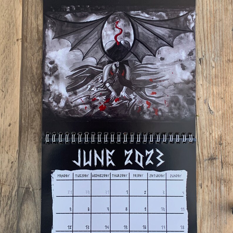 2023 Gothic Calendar Angels Demons & Witchcraft Calendar by Etsy UK