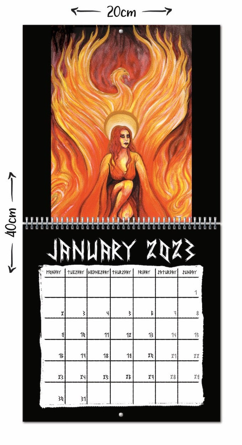 2023 Gothic Calendar Angels Demons & Witchcraft Calendar by Etsy UK