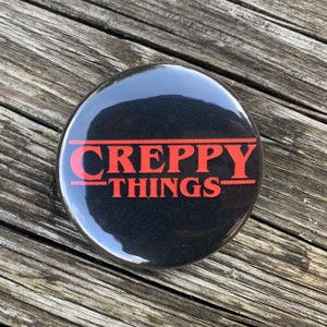 Pin Badges Creptober Artist Creppy Things Funny Parody Strange Drawathon Halloween Stocking Filler Creppy Things