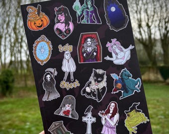 Sticker Book, Sketchbook or Blank Notebook - Gothic Goth Creepy Halloween Gothmas Dark Art Spooky Journaling Drawing Art Book
