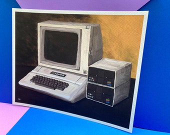 Apple ][+ Computer  - Giclee Reproduction - 10x8 inches - ready to frame