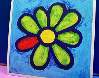 ICQ Logo Art Print: 90s Nostalgia, Nerdy Gamer Gift (8x8 inches)