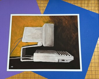 Apple IIc Computer - Giclee Reproduction - 10x8 inches - ready to frame