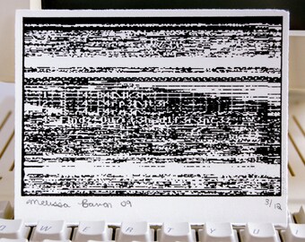 glitch screenprint - the leet oregon trail - 73H 0r3g0n 7r41L glitch 02 - edition of 12 - 5 inches x 4 inches