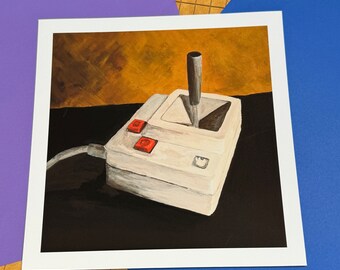 Apple Joystick - Giclee Reproduction - 8x8 inches - ready to frame