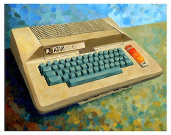 Atari 800 Computer Art Print - 10x8 inches - ready to frame