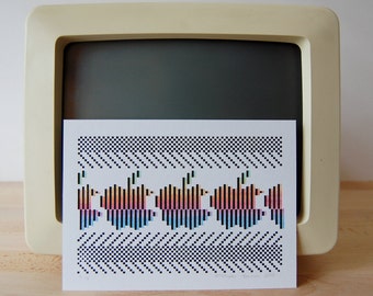 apples screenprint #9 - handpulled screen print - watercolor - apple II