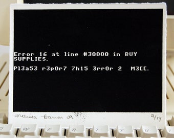 glitch screenprint - the leet oregon trail - 73H 0r3g0n 7r41L glitch 11 - edition of 14 - 5 inches x 4 inches