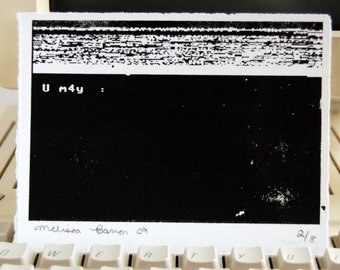 glitch screenprint - the leet oregon trail - 73H 0r3g0n 7r41L glitch 06 - edition of 8 - 5 inches x 4 inches