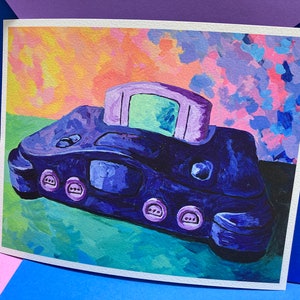 N64 Console Art Print: 1990s Gamer Gift (10x8 inches)