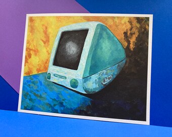 Apple iMac G3 Art Print: 2000s Y2K Gamer Decor (10x8 inches)