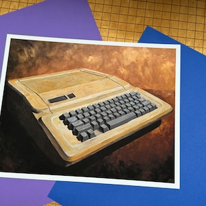 Apple IIe Computer - Giclee Reproduction - 10x8 inches - ready to frame