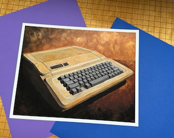 Apple IIe Computer - Giclee Reproduction - 10x8 inches - ready to frame