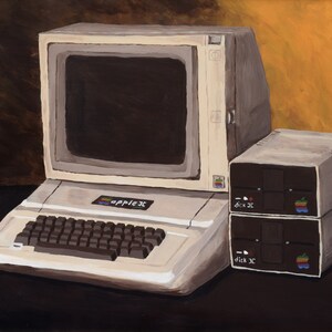 Apple ][+ Computer  - Giclee Reproduction - 10x8 inches - ready to frame