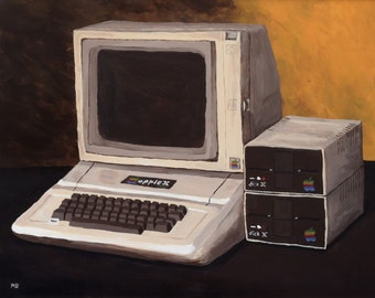Apple ][+ Computer  - Giclee Reproduction - ready to frame
