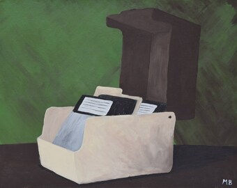 Floppy Disk Case - Giclee Reproduction - 10x8 inches - ready to frame