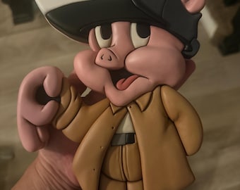 Porky Schwein handgefertigte Skulptur - Pfand