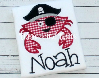 pirate crab shirt etsy
