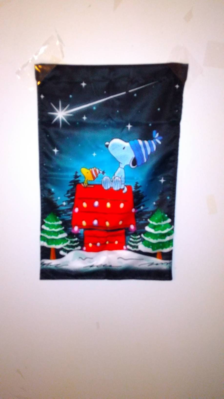 Snoopy y Woodstock disparando la bandera del Jardín de | Etsy