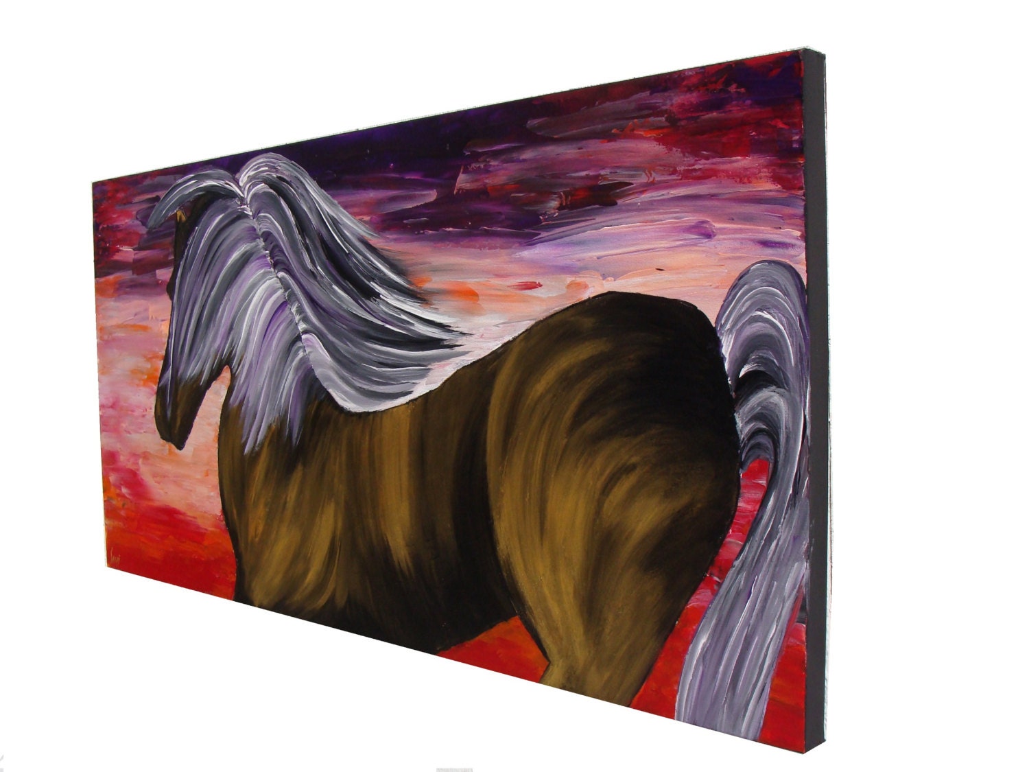 Abstract Horse Painting - Canvas Wall Art Abstract Horse Painting ...