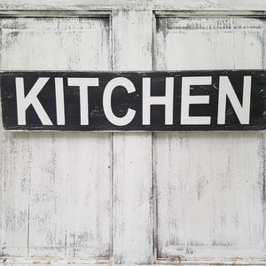 Kitchen Sign | Rustic Wood Sign | Wooden Sign | Farmhouse Style Sign | Fixer Upper Style | Cottage Sign | 24&quot; x 5.5&quot;