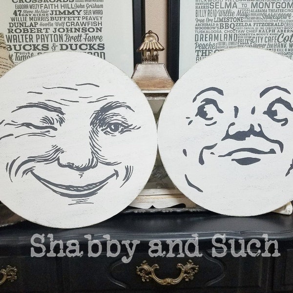Man in the Moon Face - Etsy