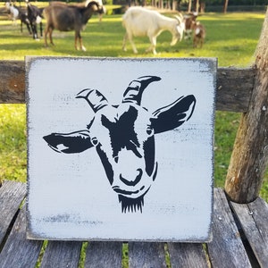 Goat Sign, Funny Goat Sign, Farm Animal Sign, Rustic Wood Sign, Farmhouse Sign