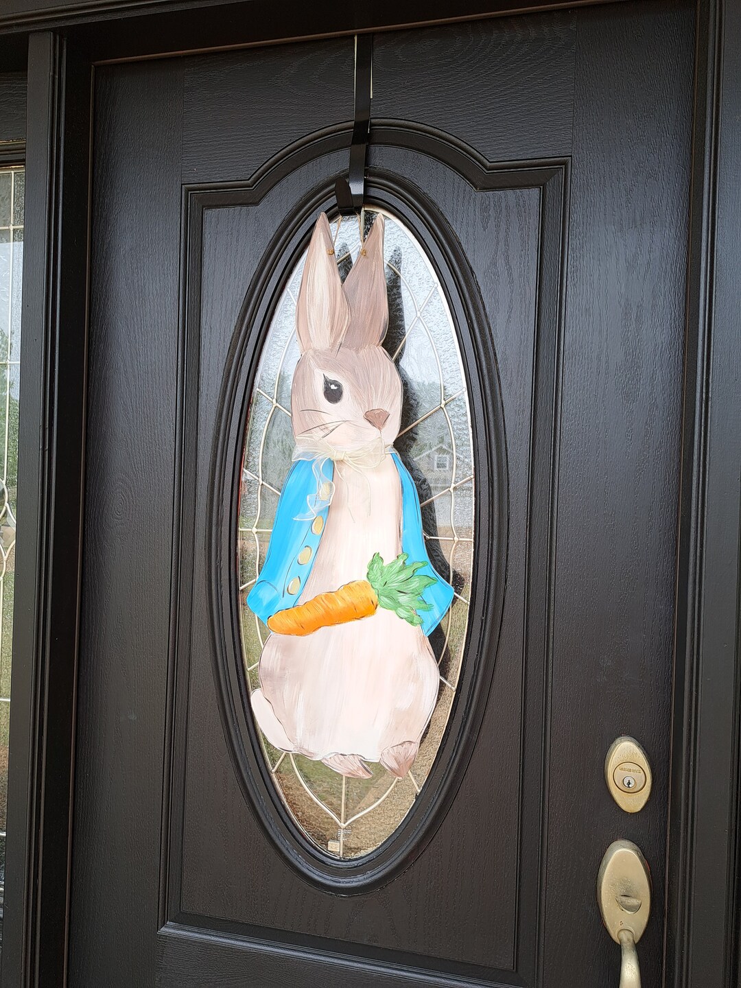 Rabbit Door Hanger, Easter Door Hanger, Easter Bunny, Large Door Hanger ...