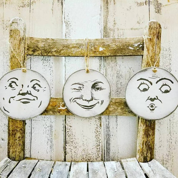 Man in the Moon Face Stencil - Etsy
