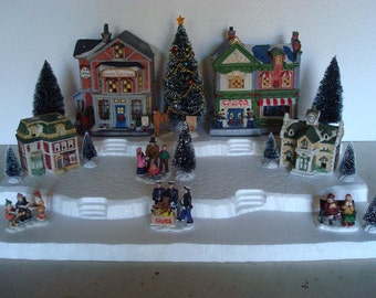 Christmas Village Display Platform C21(XLarge) Dept56 Lemax Dickens Snow Village North Pole Collection + More