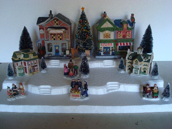 Christmas Village Display Platform C21(XLarge) Dept56 Lemax Dickens Snow Village North Pole Collection + More