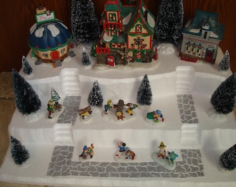 Christmas Village Display Platform J23(XLarge) Dept56 Lemax Dickens Snow Village North Pole Collection + More