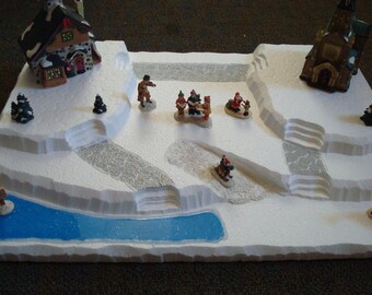 Christmas Village Display Platform J17(XLarge) Dept56 Lemax Dickens Snow Village North Pole Collection + More