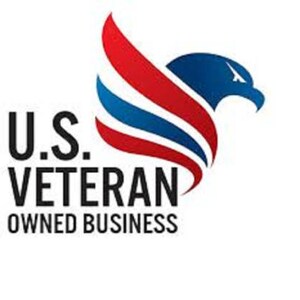 May include: A red, white, and blue eagle logo with the text "U.S. VETERAN OWNED BUSINESS".