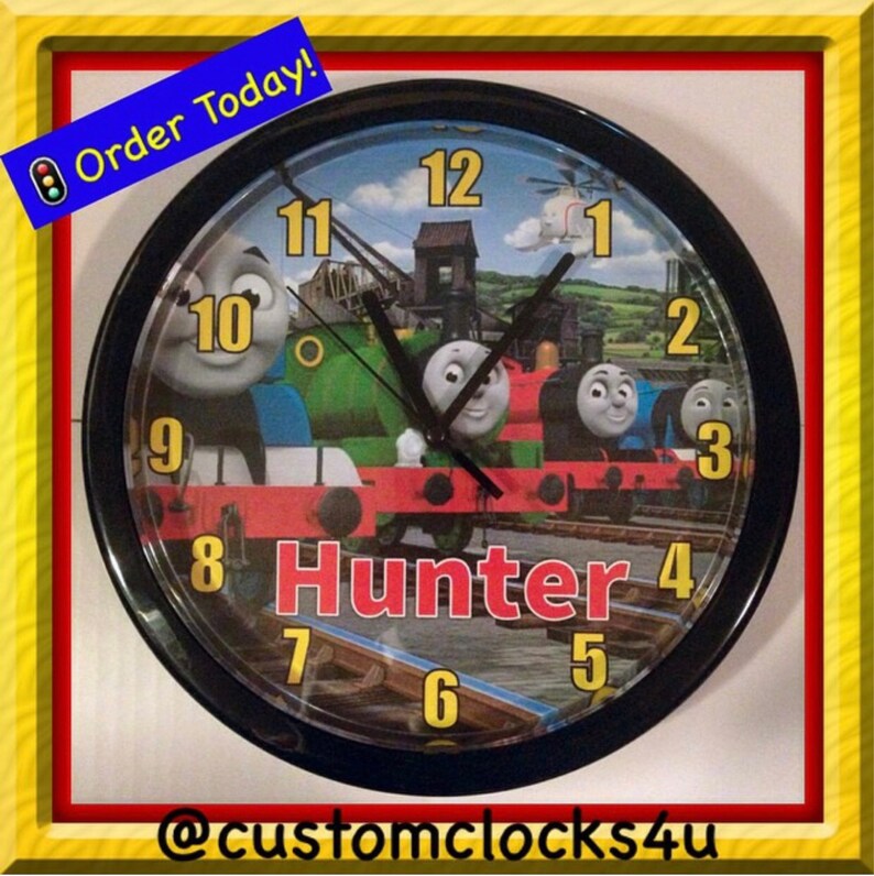 Children's Personalized Wall Clocks Etsy