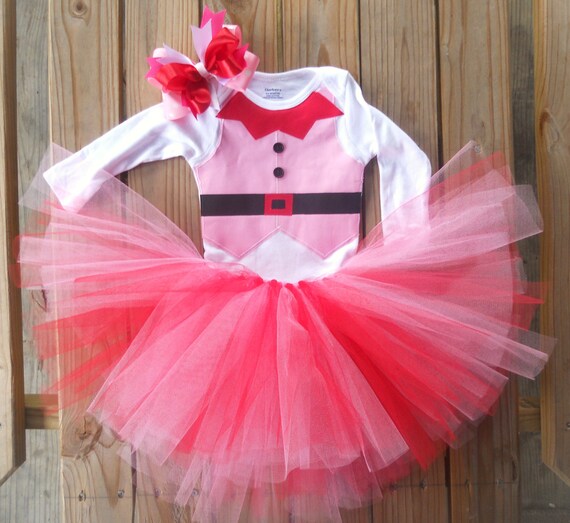 Items similar to Baby girl Custom Elf tutu outfit/costume with matching