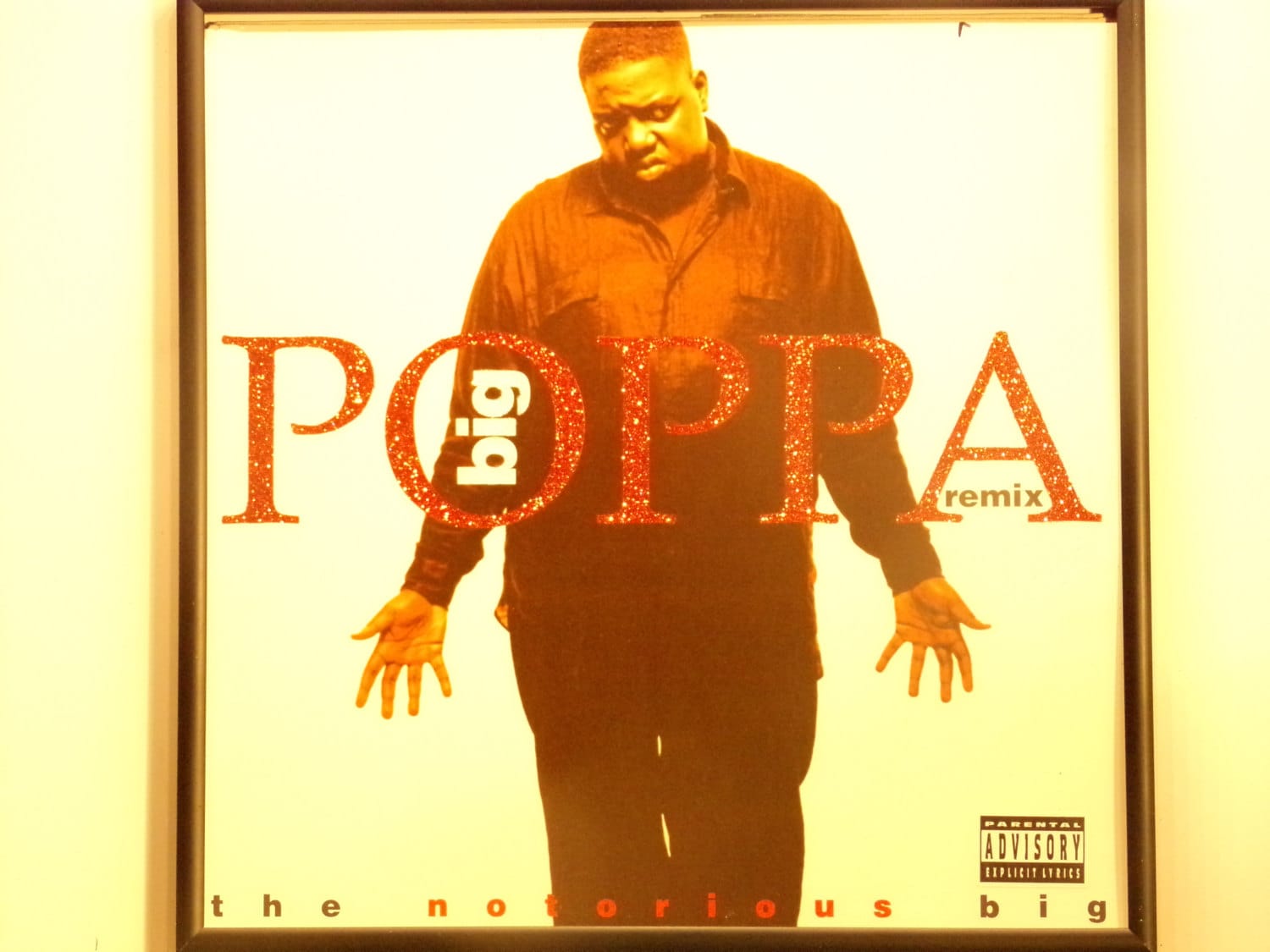 Glittered Record Album The Notorious Big Big Poppa Remix Etsy