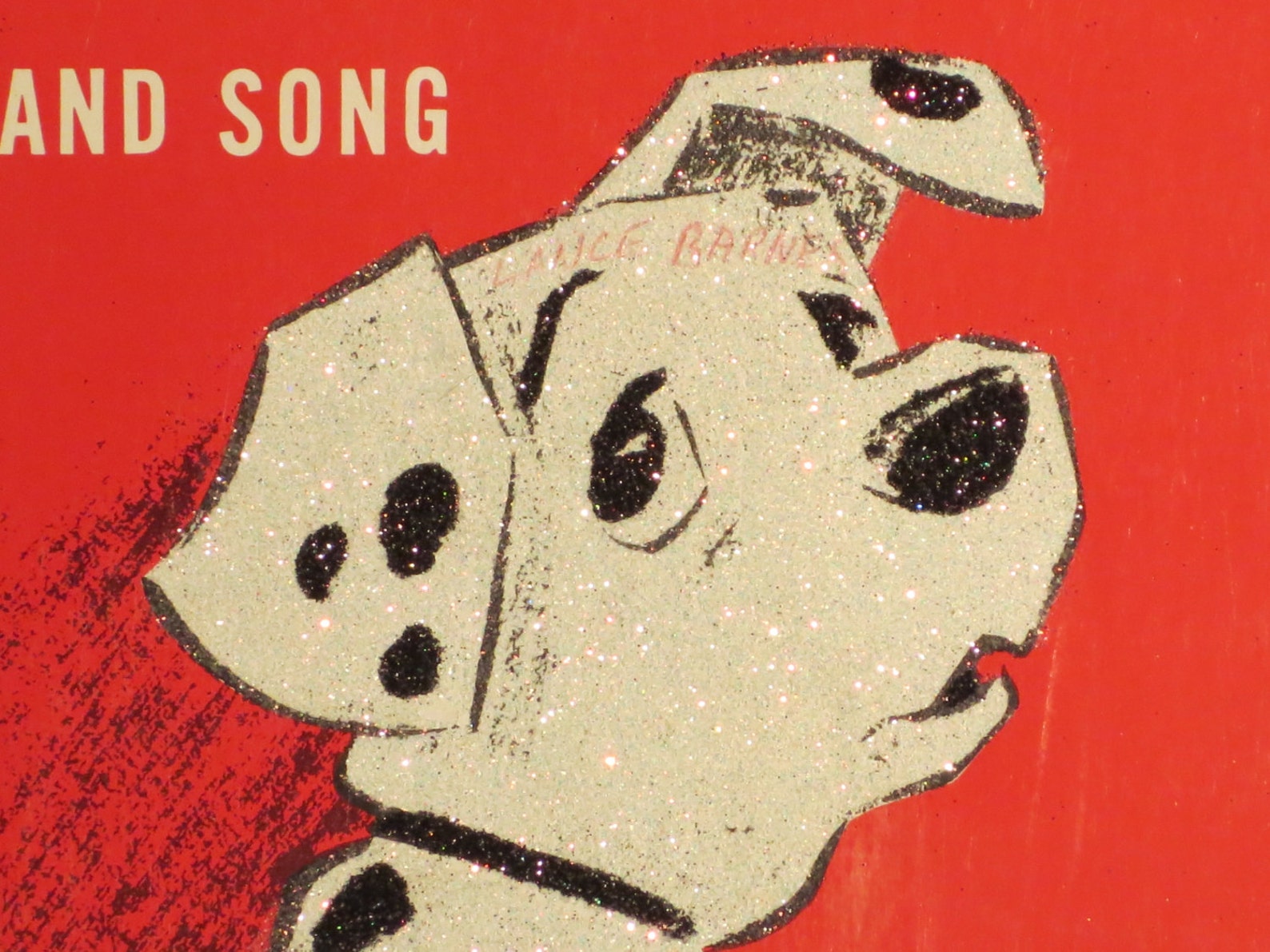 Glittered Record Album Walt Disney 101 Dalmatians Etsy