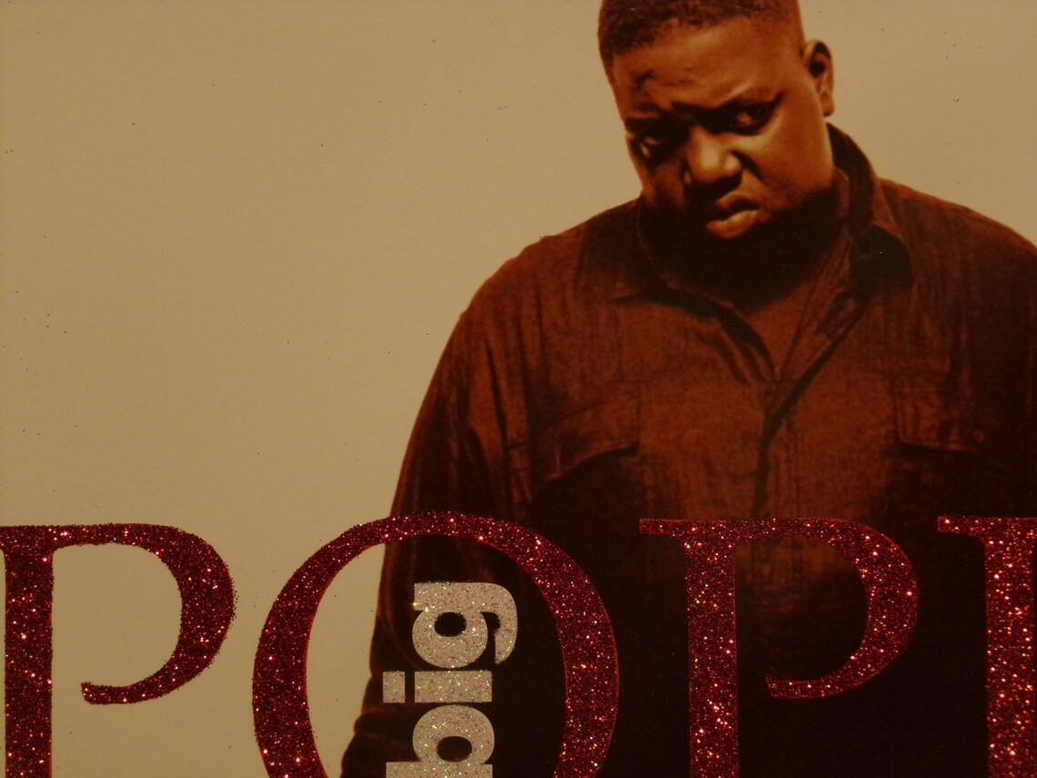 Glittered Record Album The Notorious Big Big Poppa Remix Etsy