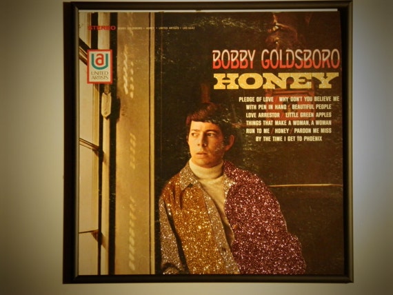 Glittered Record Album Bobby Goldsboro Honey Etsy