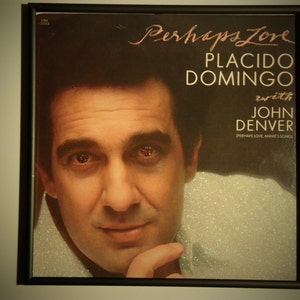 Glittered Record Album - Placido Domingo with John Denver - Perhaps Love
