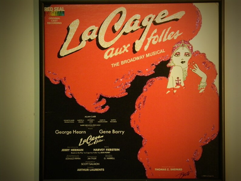 Glittered Record Album La Cage aux Folles image 1