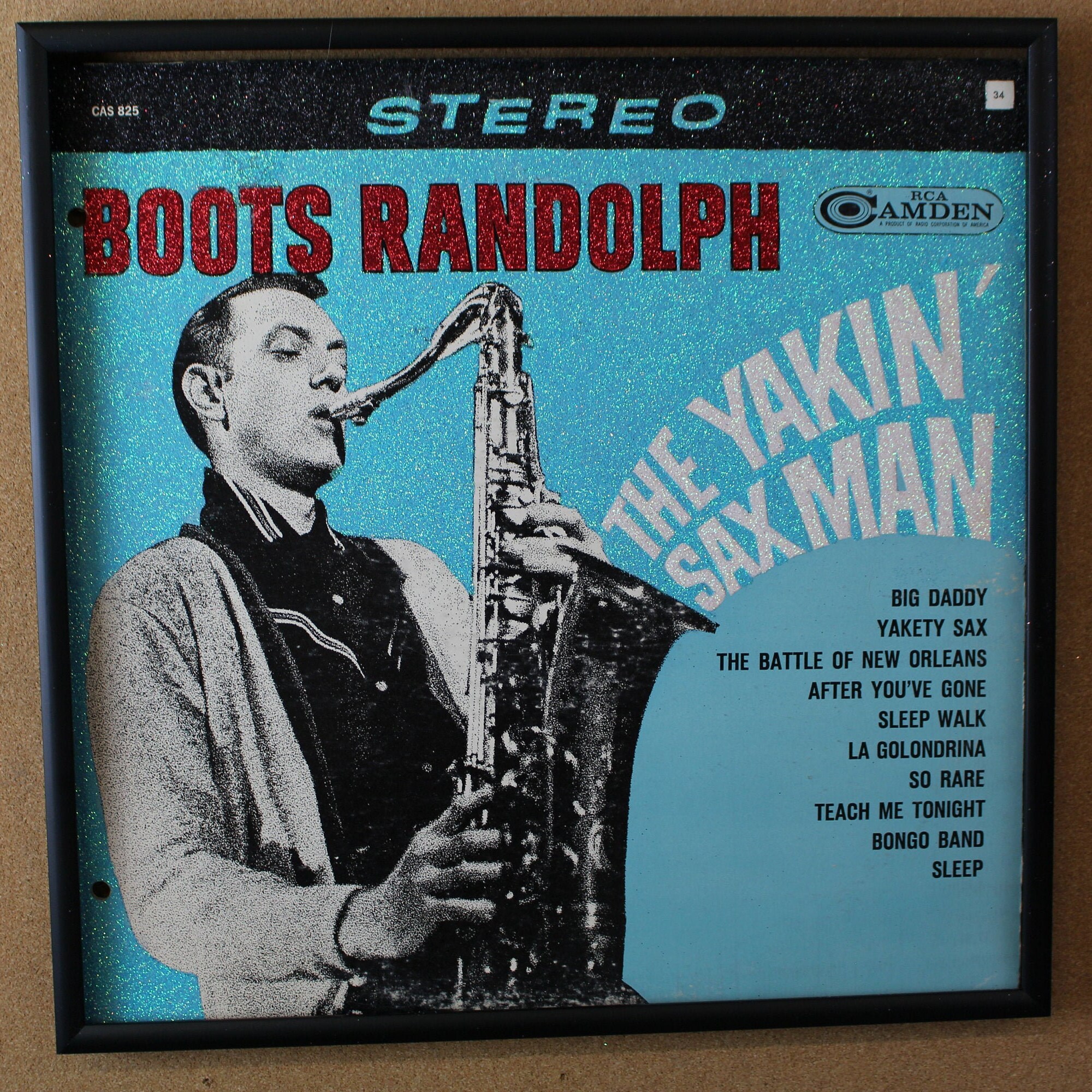 Glittered Record Album - Boots Randolph - the Yakin' Sax Man - Etsy