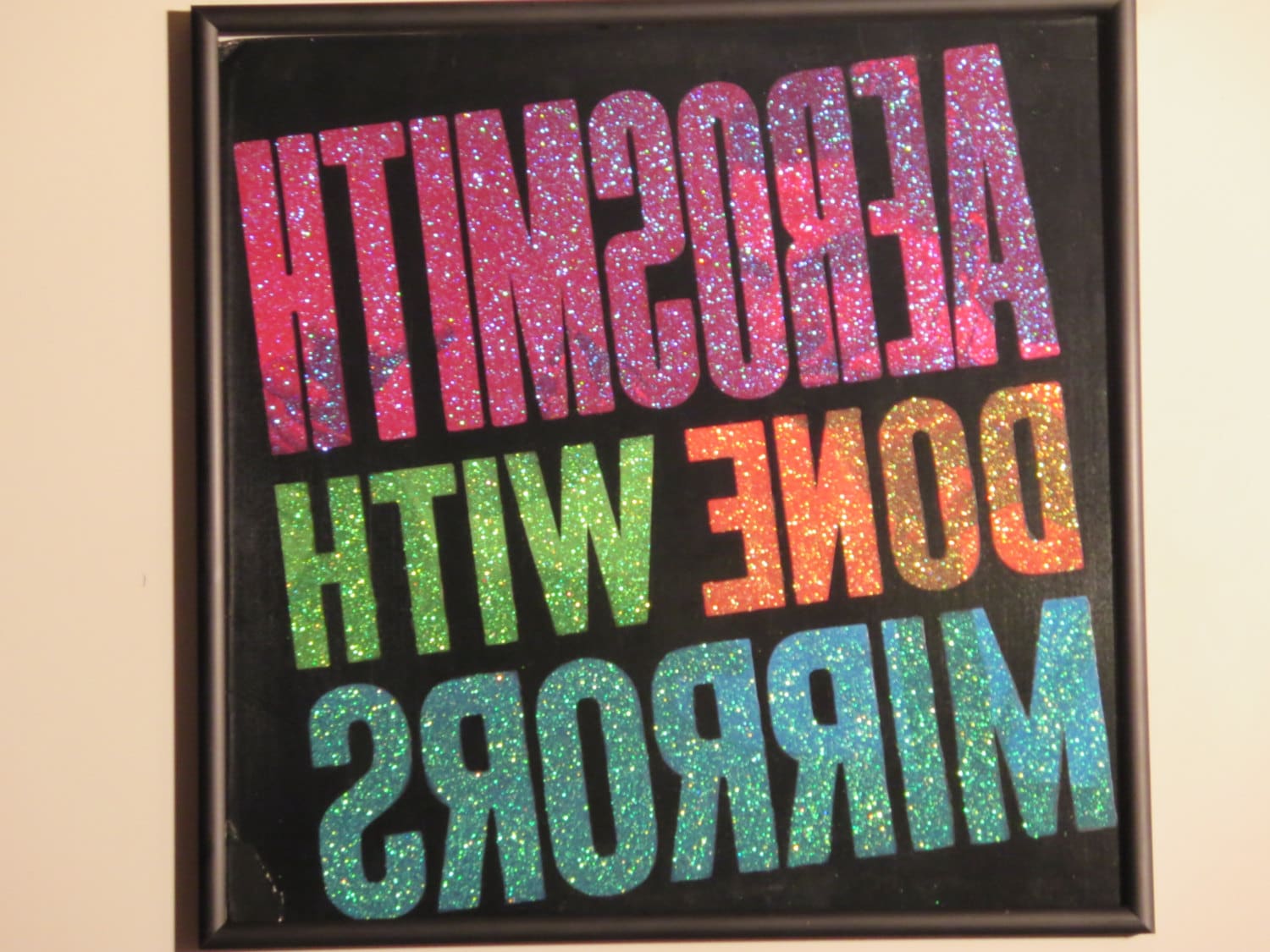 Glittered Record Album - Aerosmith - Down With Mirrors