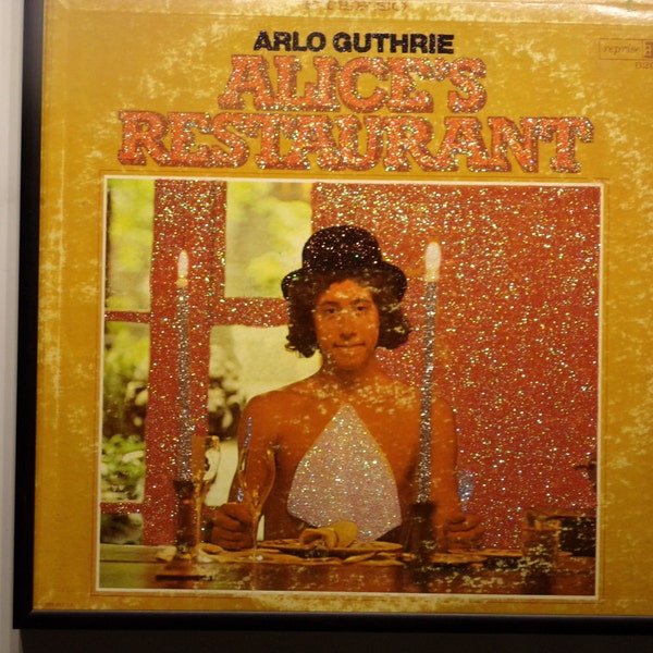 Glittered Record Album - Arlo Guthrie - Alice's Restaurant