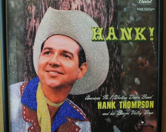 Glittered Record Album - Hank Thompson - Hank!